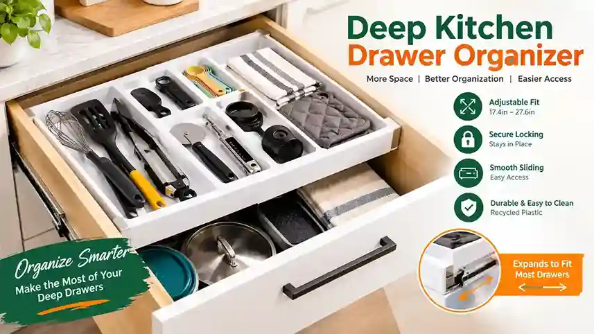 Deep Kitchen Drawer Organizer